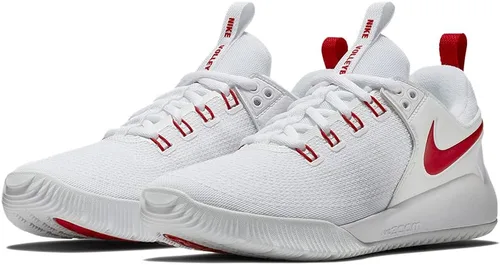 Vista 4 de Nike Mujeres Zoom Hyperace 2 Entrenadores con encaje zapatos para voleibol Rojo