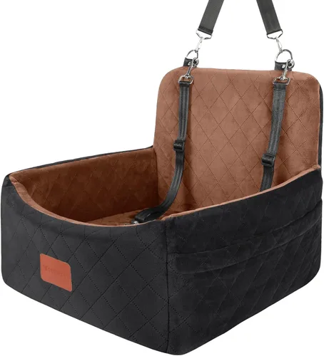 Vista 11 de WOOAIDAGG Asiento de coche para perros de menos de 30 libras, relleno cómodo de tela con espuma viscoelástica, cama de viaje para mascotas lavable
