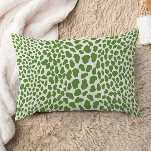 Vista 43 de ArogGeld Funda de cojín con flores verdes y blancas con flores grises y negras y hojas verdes en estilo chinoiserie, funda de almohada cuadrada