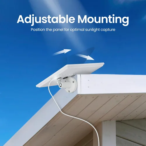 Vista 3 de Feit Electric Panel solar de carga continua/SOL/CAM compatible con Feit Electric Smart Outdoor Camera CAM/WM/WiFi/BAT, cable de 9 pies, micro-USB