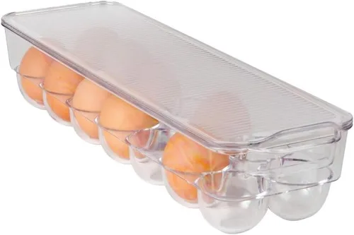 Vista 5 de Dial Industries - Soporte para almacenamiento de huevos para nevera, contenedor de 14 huevos con tapa