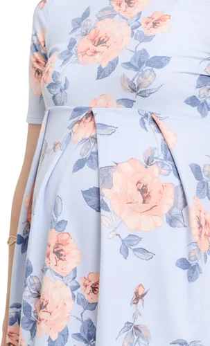 Vista 5 de Blusa de maternidad con peplum y pliegue frontal para que se note el embarazo
