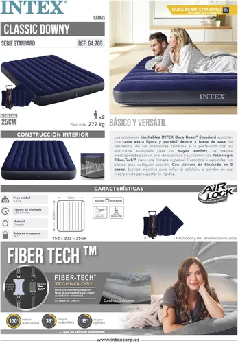 Vista 9 de Intex Cama de aire, 64765, colorido, 79.9 x 59.8 x 9.8 in (juego)