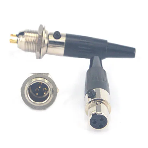Vista 2 de Onelinkmore DIY 3 Pin Mini XLR Conector TA3F Audio Micrófonos Adaptadores Con Enchufe Chasis Montaje Jack Cable Terminales Reemplazo F-Plug Socket