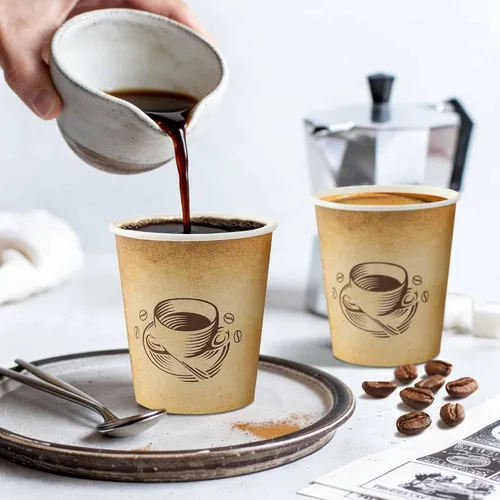 Vista 5 de Clawsoff - Paquete de 200 tazas de café desechables de 10 onzas