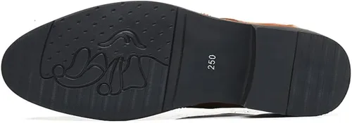 Vista 6 de Zapatos de vestir para hombre, zapatos clásicos con cordones, zapatos Oxford de negocios para hombres, boda, fiesta, moda, zapatos con punta de ala