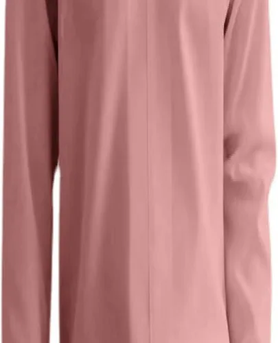 Vista 4 de BAGEVI Camisa de manga larga con cuello alto para hombre, holgada, casual, lavada, ligera, sólida