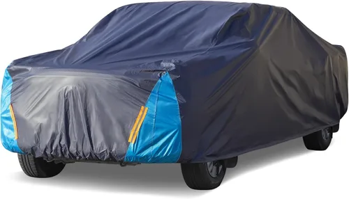 Vista 11 de Funda de coche impermeable de 2 puertas, para todo tipo de clima para automóviles, cubierta completa para exteriores con protección contra lluvia
