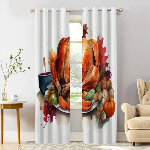 Vista 27 de Shrahala Abstract Colorful Blackout Curtain Tiers, Modern Ative Kitchen Valance Light Blocking Tier Drapes with Rod Pocket, 2 Pack 26 X 24 in