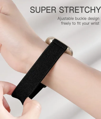 Vista 4 de Paquete de 10 correas para Fitbit Versa 3/Fitbit Versa 4 Band/Fitbit Sense bandas para hombres y mujeres, correa elástica ajustable de nailon
