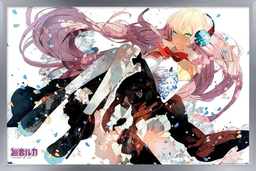 Vista 11 de Trends International Hatsune Miku - Póster de pared de Megurine Luka, 22.4 pulgadas de largo x 14.7 pulgadas, versión enmarcada en madera de granero