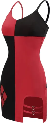 Vista 6 de Littleforbig Minivestido ajustado de algodón para mujer con diseño de Mad Love