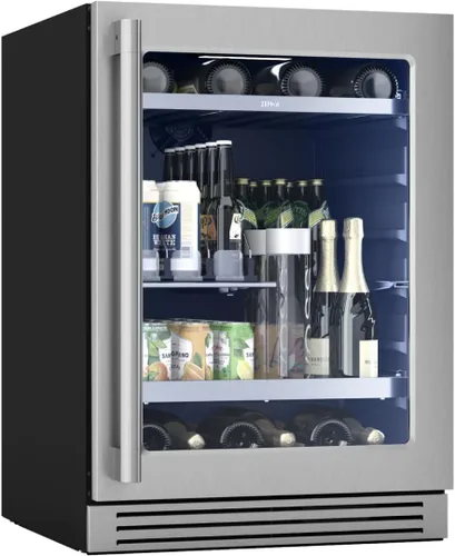 Vista 9 de Zephyr Presrv - Refrigerador delgado de vino y bebidas de 15 pulgadas, zona única bajo encimera, mini enfriador de vino estrecho, pequeño gabinete