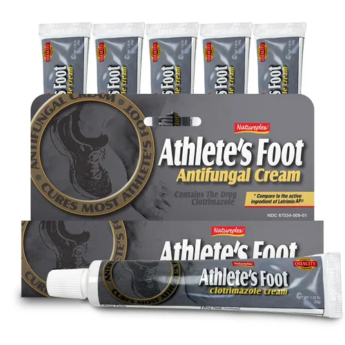 Vista 6 de Natureplex Crema para pies de atleta, 1% clotrimazol, 1.25 onzas (paquete de 6) - Tratamiento antifúngico para picor deportista, hongos en los pies