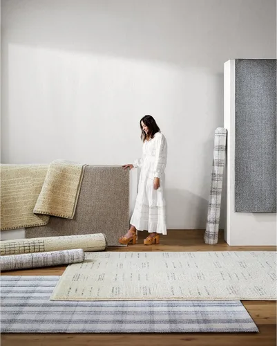 Vista 5 de Livabliss x Becki Owens Birdie - Alfombra neutra para exteriores, 1 pies 11 pulgadas x 2 pies 11 pulgadas, azul-mezclilla