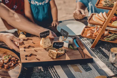 Vista 2 de PICNIC TIME NCAA NCAA - Juego de tablas de cortar y herramientas de queso de acacia Delio unisex para adultos