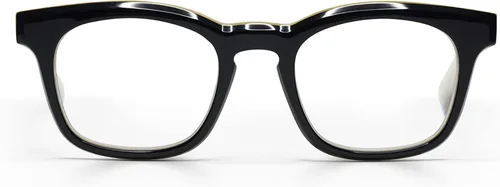 Vista 9 de eyebobs Humble Narrator Wide Traditional and Blue Light Reading Glasses Cristal frontal y patillas