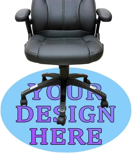 Vista 85 de Tapete redondo personalizado para silla de escritorio de oficina, diseño de tu propio logotipo de foto, texto, alfombrillas circulares