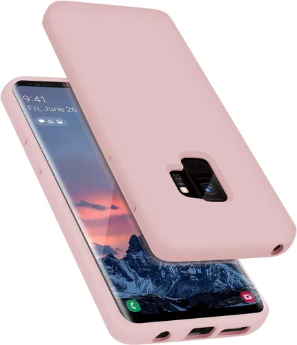 Vista 8 de Funda diseñada para Galaxy S9, silicona líquida de goma de gel a prueba de golpes, cojín de forro de tela de microfibra suave compatible con Galaxy