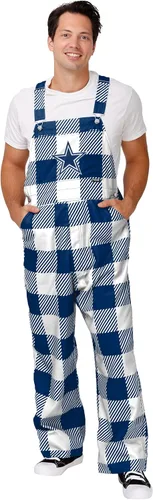 Vista 11 de FOCO NFL mens Nfl Team Logo Plaid Bib Overalls