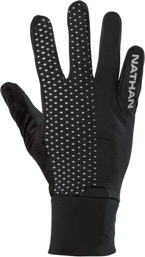 Vista 3 de Nathan Reflective Gloves. for Running and Outdoor Activity. Touch Screen Finger for Smartphone Use.