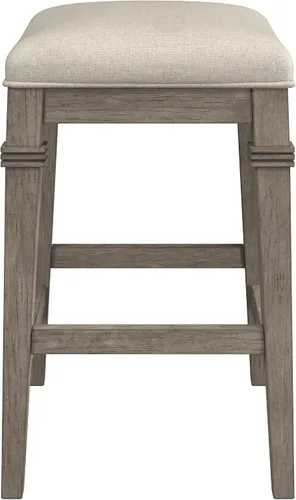 Vista 10 de Hillsdale Furniture Arabella Taburete de mostrador sin espalda, gris envejecido