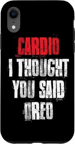 Vista 25 de Funda divertida de entrenamiento de gimnasio para iPhone 11 Pro Cardio I Thought You Said Oreo
