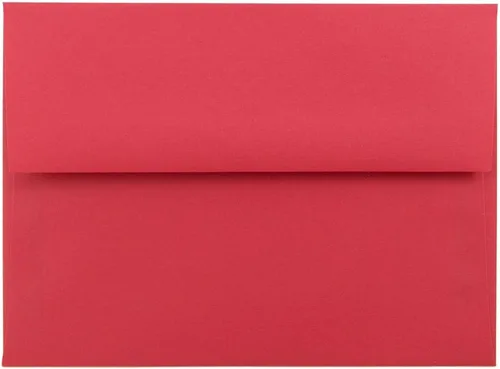 Vista 24 de JAM PAPER Sobres de invitación de colores A1 de 4 barras - 3 5/8 x 5 1/8 - Rojo reciclado - 100