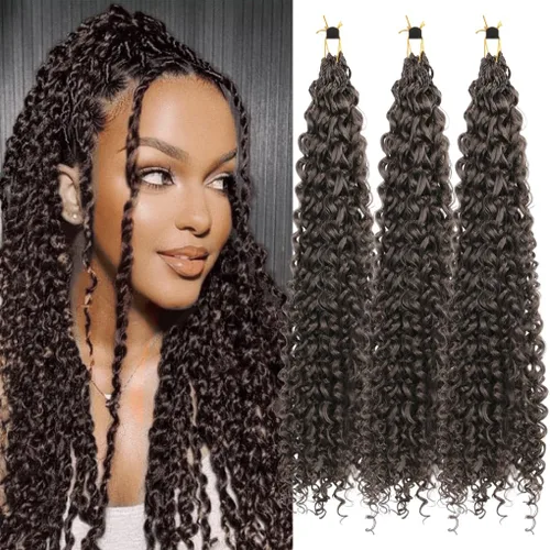 Vista 7 de 3 trenzas de ganchillo Passion Twist, cabello sintético preseparado para trenzar de 14 pulgadas, 3 paquetes de cabello trenzado pretrenzado
