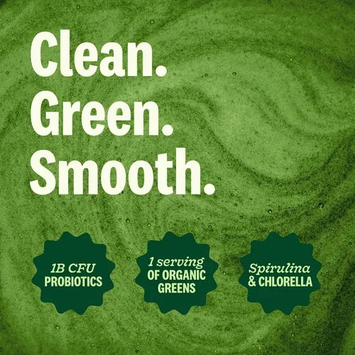 Vista 4 de Suja Organic Greens - Mezcla probiótica en polvo, espirulina, bebida diaria de superalimentos o mezcla de batidos para apoyo inmunológico, digestión