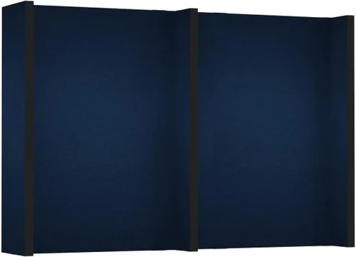 Vista 6 de EverPanel - Kit de pared modular de 7 x 7 pies, color azul oscuro SoundSorb con ribete negro, divisor de habitación, paneles de pared entrelazados