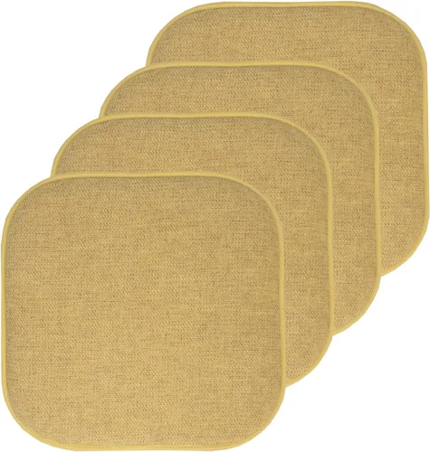 Vista 37 de Sweet Home Collection Cojines de espuma viscoelástica para silla, antideslizantes, diseño de panal de abeja, 16 x 16 pulgadas, paquete de 2