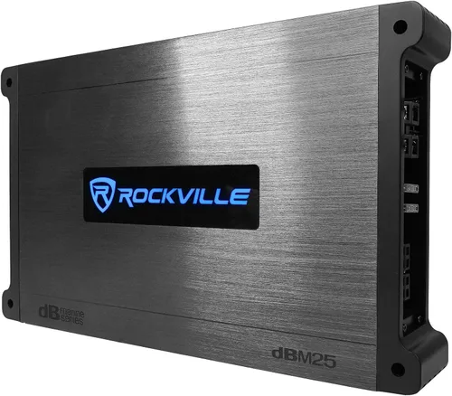 Vista 8 de Rockville Paquete RKL80MW: (2) altavoces marinos blancos RMS de 8 pulgadas de 900 vatios de 900 vatios/200 vatios, amplificador DBM25 clase AB de 2