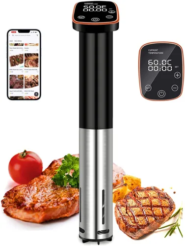 Vista 10 de Cocina Sous Vide, Máquina Sous Vide de 1100 W, Circulador de Inmersión Cocinador de Precisión con Control Táctil, Temperatura Precisa