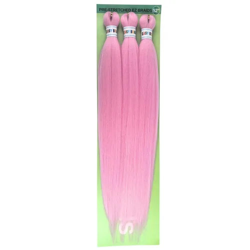 Vista 50 de Pelo corto negro trenzado preestirado de 14 pulgadas para trenzas sin nudos, pelo sintético 1B trenzado para trenzas Bob Box