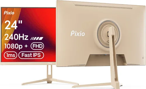 Vista 12 de Pixio PX246 Wave Beige 24 pulgadas 120Hz Frecuencia de Actualización Resolución FHD 1080p Panel IPS 4ms GTG Tiempo de Respuesta Monitor