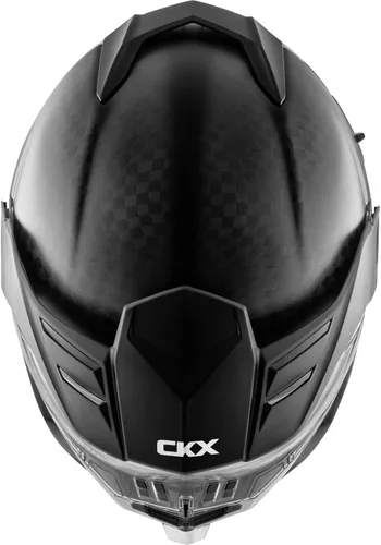Vista 5 de CKX Casco integral Mission con escudo doble eléctrico sólido de carbono