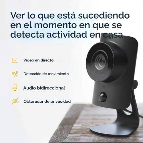 Vista 2 de SimpliSafe SimpliCam - Cámara de seguridad para interiores con cable de 1080p con obturador de privacidad integrado, compatible con sistema