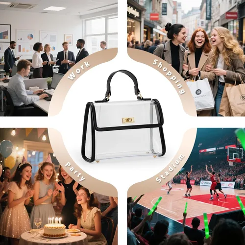Vista 7 de Clear Bag For Stadium Approved, Clear Purse, Trendy Gift, Shoulder Bag & Fashion Handbags