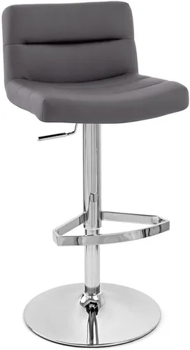 Vista 13 de Zuri Muebles enrejado ajustable altura giratoria taburete de bar sin brazos con base cromada - negro