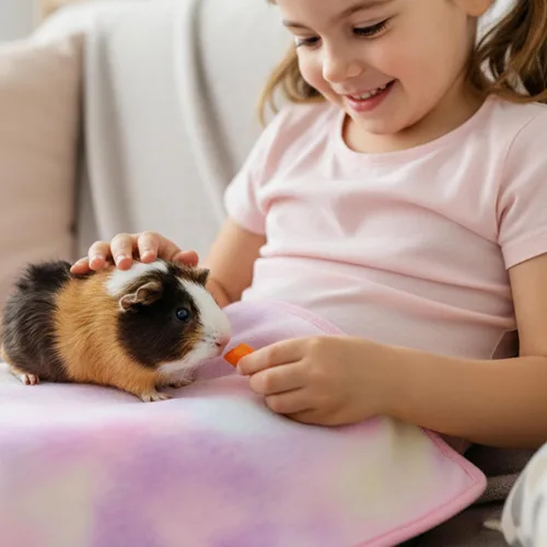 Vista 5 de Ropa de cama de conejillo de indias – Paquete de 3 accesorios impermeables para jaula de animales pequeños para conejillos de indias, ratas