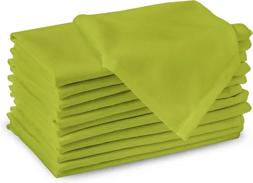 Vista 70 de Encasa XO Juego de 12 servilletas de tela de cóctel Servilletas de mesa de algodón puro Tamaño (9 x 9 pulgadas) B gris sólido Lavable a