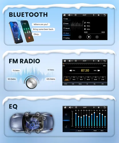 Vista 12 de Rimoody - Estéreo de automóvil de un solo din con Carplay inalámbrico y Android Auto, receptor de audio para automóvil con pantalla táctil de 9