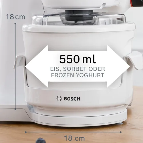 Vista 3 de Bosch MUZS2EB passend zu Küchenmaschinen MUMS2 máquina de hielo, Plástico, Blanco