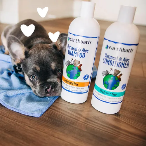 Vista 4 de earthbath todos los Pet Champú naturales, paquete de 1, paquete de de 1 Oatmeal Shampoo For Dogs, Dry Skin Relief, Made in USA, Cruelty Free