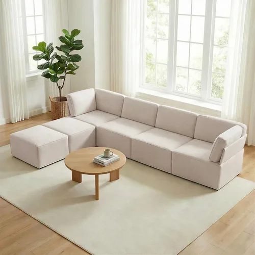 Vista 7 de CECER Sofá modular modular, sofá convertible en forma de U con tumbonas