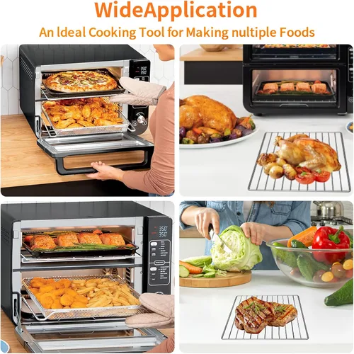 Vista 6 de GWY Rejilla de alambre para Ninja DCT451 DCT401 DCT402BK 12 en 1 Smart Double Horno 13 '' ×12.4'' Acero inoxidable tostador horno de refrigeración
