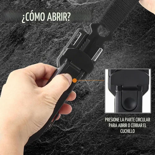 Vista 5 de Cuchillo de buceo con correas para las piernas y funda, extremadamente afilado - Equipo de buceo liviano para pesca con arpón, esnórquel, caza