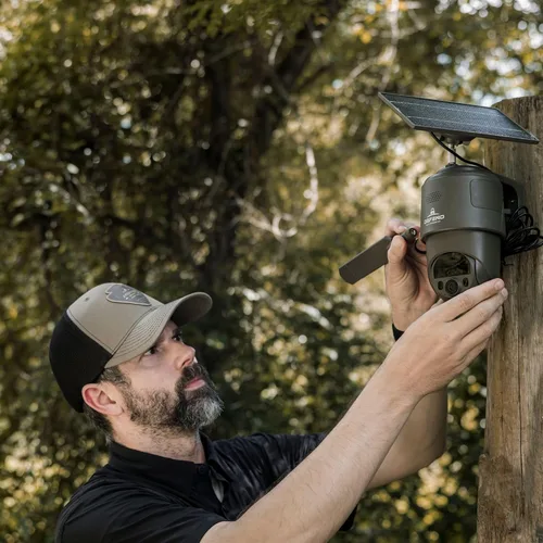 Vista 5 de TACTACAM – Cámara de seguridad celular Defend 360, fotos 4K, video 1080p, batería solar + recargable, panorámica/inclinación/zoom de 360°, LTE