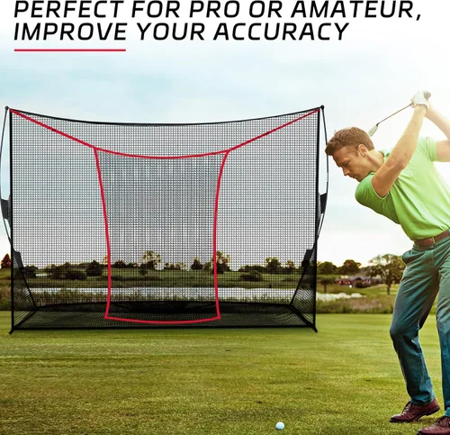 Vista 7 de Simgoing Accesorio extensor de red de golf para práctica de golf para 7 o 10 pies, redes de golf, béisbol, sóftbol, alto impacto, astillado